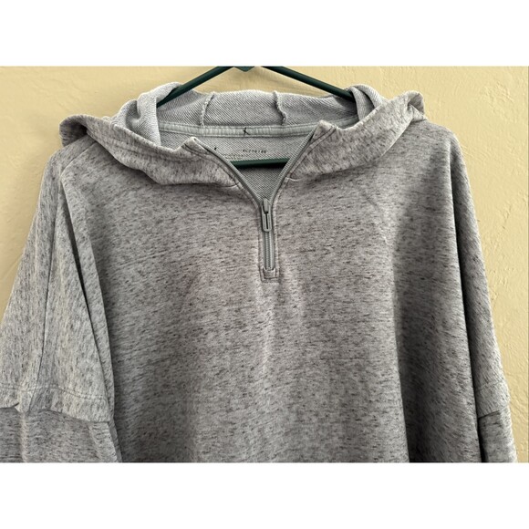 Under Armour Women’s 1/4 Zip XL Gray Fleece Oversized Hoodie Pullover 1351806 - Picture 6 of 10